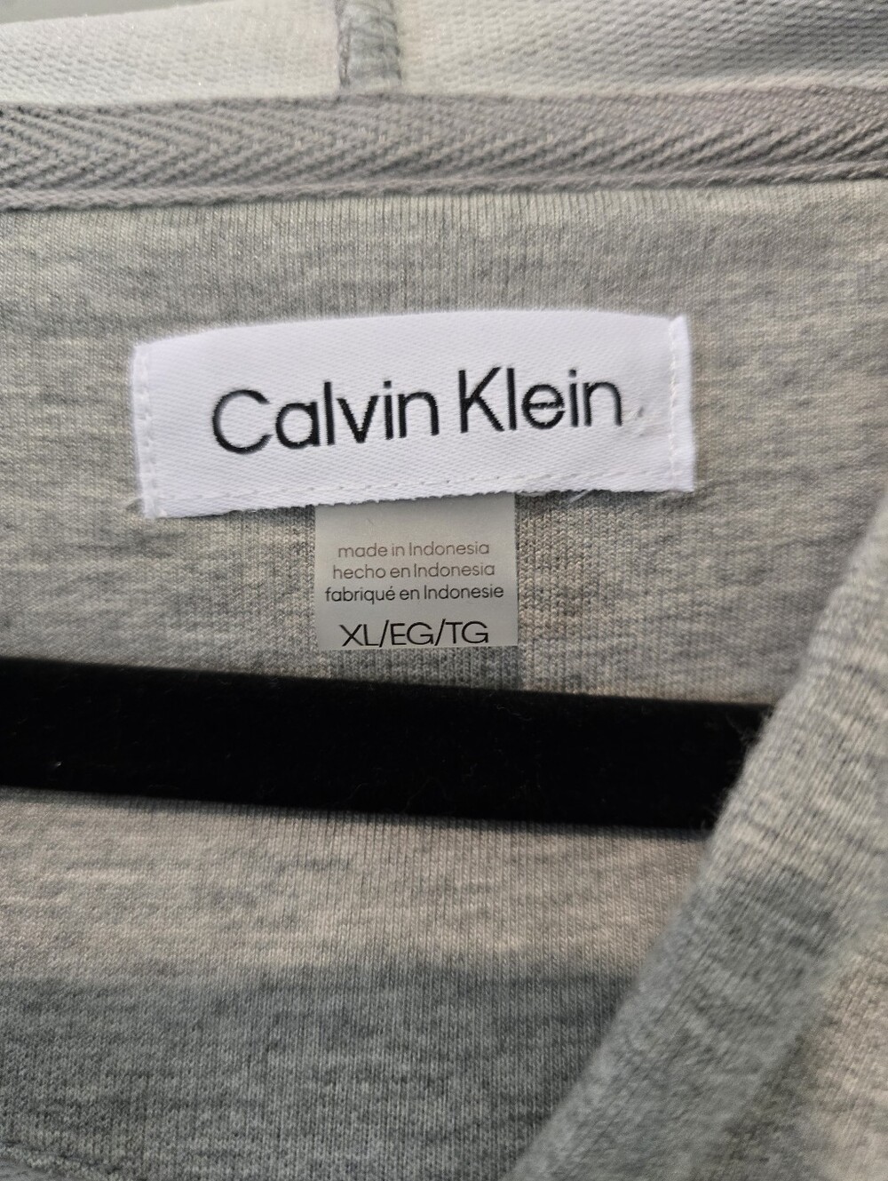 Calvin Klein Heather Gray Hooded Short-Sleeve Dress - Picture 2 of 3